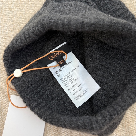 Quince Cashmere Ribbed Beanie - Picture 2 of 4